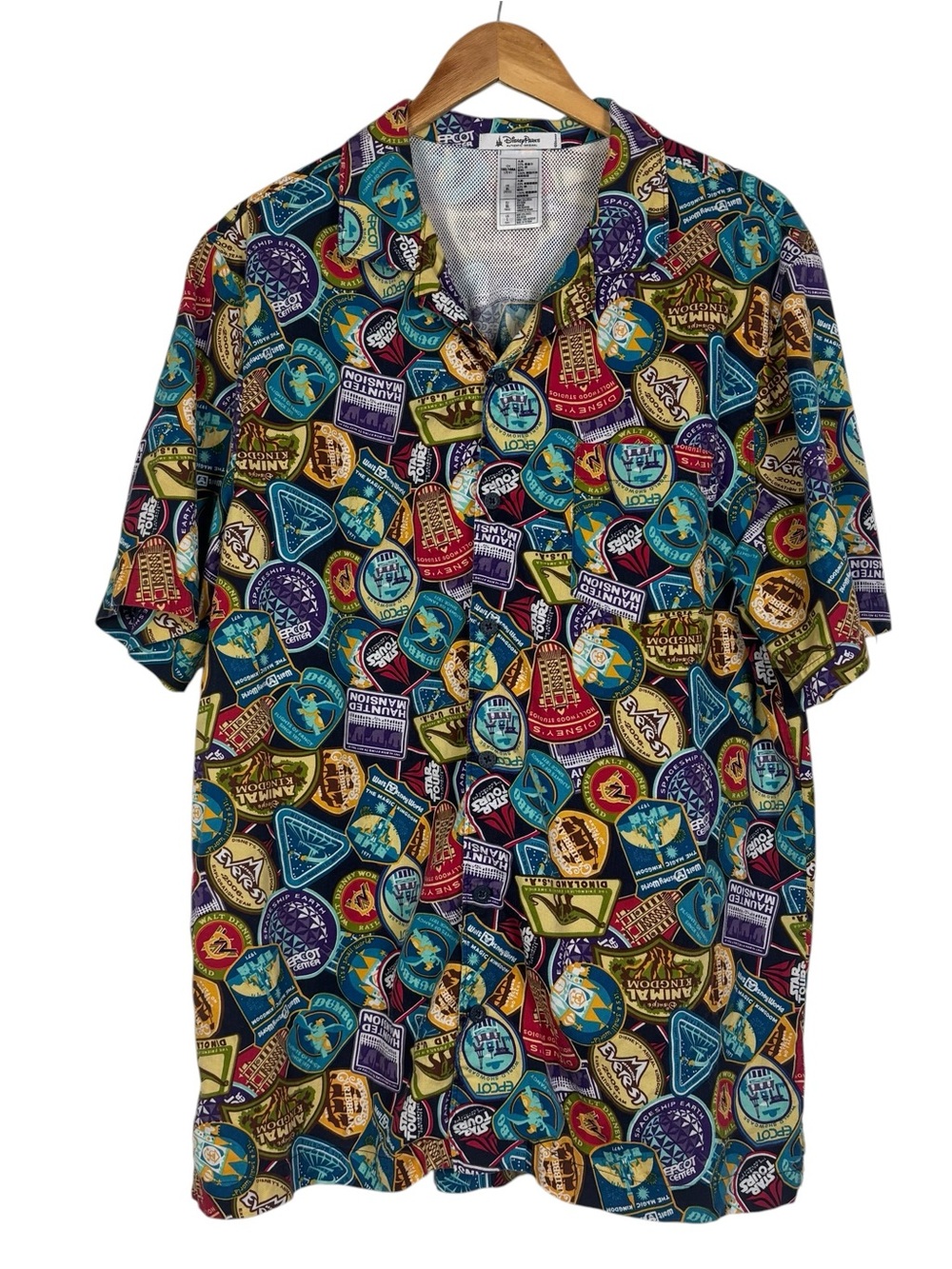 Disney Parks Passport Collection Vented Hawaiian Camp Shirt Men's Size Large